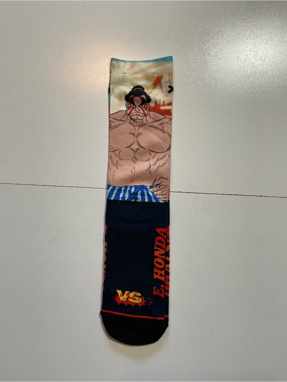 Capcom Street Fighter E. Honda Vs Dhalsim Arcade Video Fighting Game Crew Socks